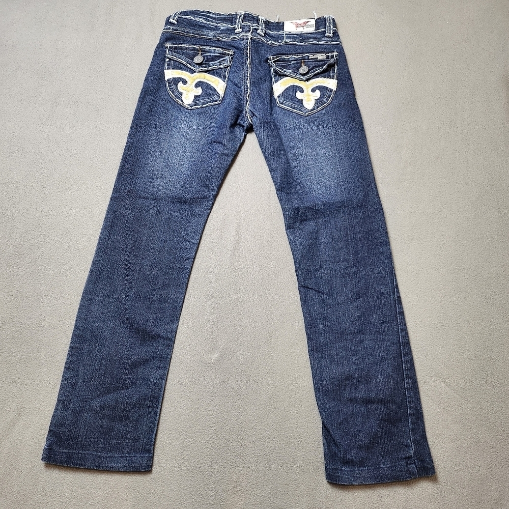 Vintage Laguna Beach jeans - thick Stitching Embellished Low Rise Straight jeans